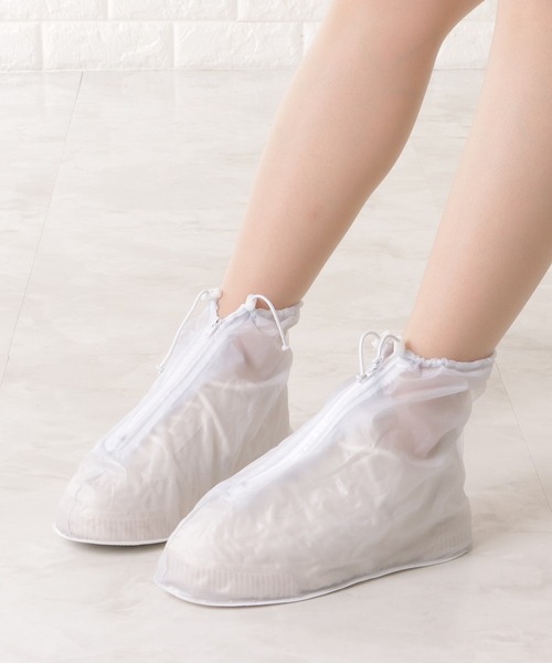 Lace Ladies(レースレディース)の「コンパクト防水レインシューズカバー(シューズ小物/雑貨・レディース・ブラウン/ホワイト・XL/M/S/L)」の6枚目の写真