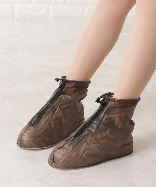 Lace Ladies(レースレディース)の「コンパクト防水レインシューズカバー(シューズ小物/雑貨・レディース・ブラウン/ホワイト・XL/M/S/L)」の10枚目の写真