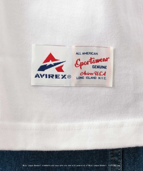 AVIREX（アヴィレックス）の「【MLB×AVIREX】エンジェルス Tシャツ/ANGELS T-SHIRT（Tシャツ/カットソー・レディース・レッド/ホワイト・LARGE/XX-LARGE/SMALL/X-LARGE/MEDIUM）」の9枚目の写真