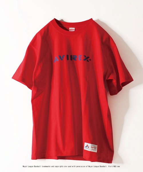 AVIREX（アヴィレックス）の「【MLB×AVIREX】エンジェルス Tシャツ/ANGELS T-SHIRT（Tシャツ/カットソー・レディース・レッド/ホワイト・LARGE/XX-LARGE/SMALL/X-LARGE/MEDIUM）」の15枚目の写真