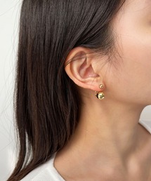 2way ダブルボール バックキャッチピアス