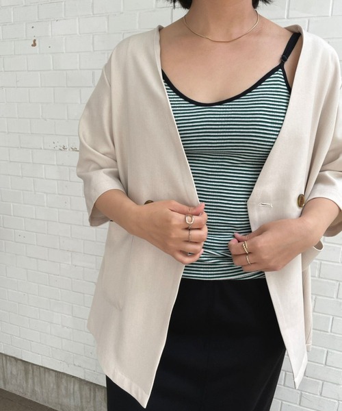 JUGLANS(ユグランス)の「☆ 【Miller】Cup Cami RM211-247(キャミソール・レディース・パープル/ネイビー/ブラウン/グレー/レッド/オフホワイト/ピンク/ライム/ミント/グリーン系1/グリーン系2/ブルー系1/ブルー系2/オレンジ系1/オレンジ系2・FREE)」の1枚目の写真