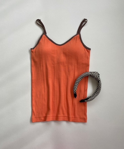 JUGLANS(ユグランス)の「☆ 【Miller】Cup Cami RM211-247(キャミソール・レディース・パープル/ネイビー/ブラウン/グレー/レッド/オフホワイト/ピンク/ライム/ミント/グリーン系1/グリーン系2/ブルー系1/ブルー系2/オレンジ系1/オレンジ系2・FREE)」の15枚目の写真