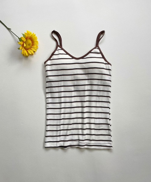 JUGLANS(ユグランス)の「☆ 【Miller】Cup Cami RM211-247(キャミソール・レディース・パープル/ネイビー/ブラウン/グレー/レッド/オフホワイト/ピンク/ライム/ミント/グリーン系1/グリーン系2/ブルー系1/ブルー系2/オレンジ系1/オレンジ系2・FREE)」の2枚目の写真