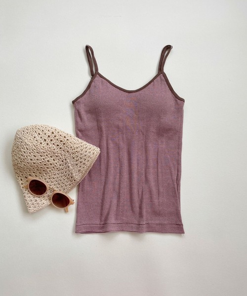 JUGLANS(ユグランス)の「☆ 【Miller】Cup Cami RM211-247(キャミソール・レディース・パープル/ネイビー/ブラウン/グレー/レッド/オフホワイト/ピンク/ライム/ミント/グリーン系1/グリーン系2/ブルー系1/ブルー系2/オレンジ系1/オレンジ系2・FREE)」の12枚目の写真