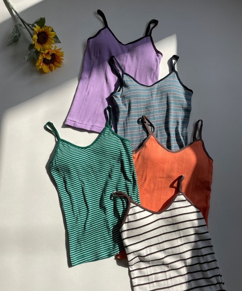JUGLANS(ユグランス)の「☆ 【Miller】Cup Cami RM211-247(キャミソール・レディース・パープル/ネイビー/ブラウン/グレー/レッド/オフホワイト/ピンク/ライム/ミント/グリーン系1/グリーン系2/ブルー系1/ブルー系2/オレンジ系1/オレンジ系2・FREE)」の19枚目の写真