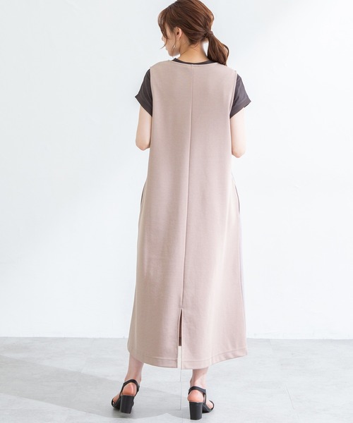 Honeys（ハニーズ）の「Ｖネックジャンスカ（ジャンパースカート・レディース・モカ/ネイビー/カーキ/ブラック・M/S/L/LL）」の18枚目の写真