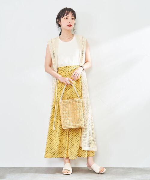 coen（コーエン）の「Market（マーケット）レース編みロングベスト（ベスト・レディース・レッド/ナチュラル・FREE）」の14枚目の写真