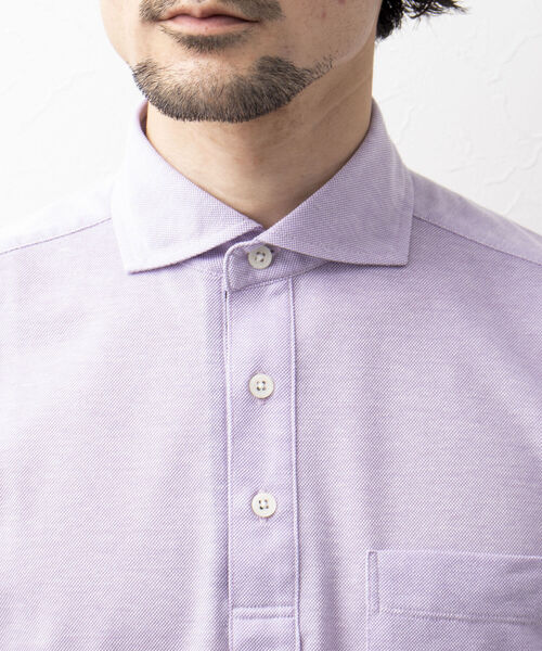 NOLLEY'S goodman（ノーリーズグッドマン）の「T/Cカノコ ニットテープ ポロシャツ(※吸水速乾、ビジネスにも)（ポロシャツ・メンズ・ホワイト/チャコールグレー/ネイビー/ピンク/ブルー/ラベンダー・M/L/S/XL/XXL）」の21枚目の写真