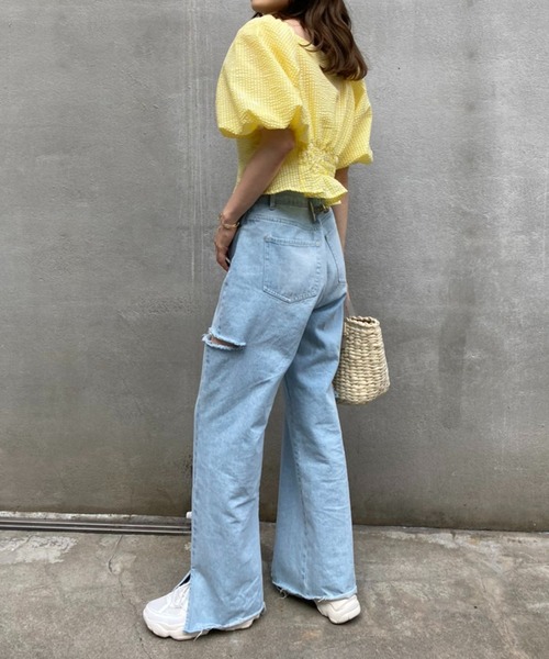 one after another NICE CLAUP（ワンアフターアナザーナイスクラップ）の「モダンスリーブブラウス（シャツ/ブラウス・レディース・イエロー系その他/モカ/アイボリー/オレンジ/ブラック・FREE）」の21枚目の写真