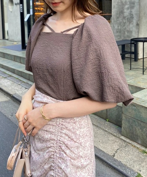 one after another NICE CLAUP（ワンアフターアナザーナイスクラップ）の「モダンスリーブブラウス（シャツ/ブラウス・レディース・イエロー系その他/モカ/アイボリー/オレンジ/ブラック・FREE）」の18枚目の写真