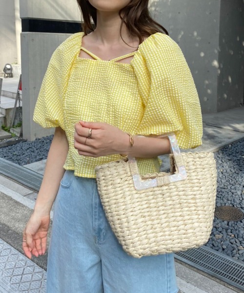 one after another NICE CLAUP（ワンアフターアナザーナイスクラップ）の「モダンスリーブブラウス（シャツ/ブラウス・レディース・イエロー系その他/モカ/アイボリー/オレンジ/ブラック・FREE）」の10枚目の写真