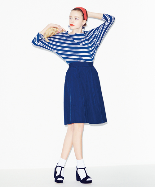 Chico（チコ）の「グロングランSK（スカート・レディース・ホワイト/ベージュ/ネイビー・FREE）」の4枚目の写真