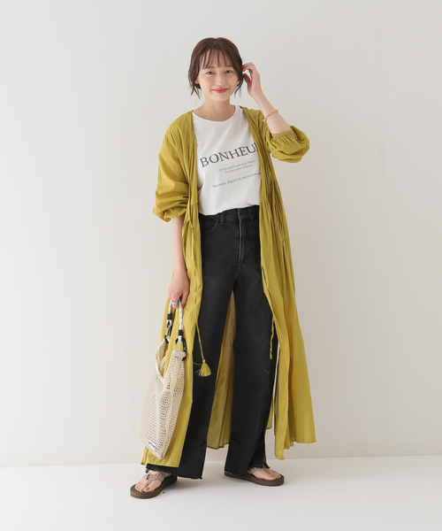 B.C STOCK(ベーセーストック)の「カシュクールワンピース(ワンピース・レディース・ホワイト/ブラック/イエロー・FREE)」の8枚目の写真