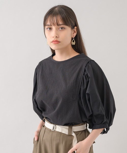 ROSIEE（ロージー）の「ROSIEE バックレースシアースリーブブラウス（シャツ/ブラウス・レディース・ブラック/ホワイト・FREE）」の15枚目の写真