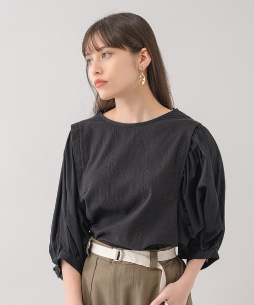 ROSIEE（ロージー）の「ROSIEE バックレースシアースリーブブラウス（シャツ/ブラウス・レディース・ブラック/ホワイト・FREE）」の9枚目の写真