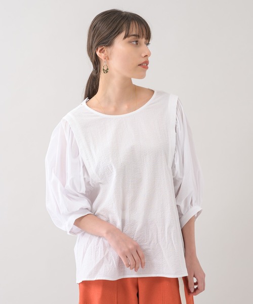 ROSIEE（ロージー）の「ROSIEE バックレースシアースリーブブラウス（シャツ/ブラウス・レディース・ブラック/ホワイト・FREE）」の22枚目の写真