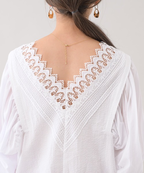 ROSIEE（ロージー）の「ROSIEE バックレースシアースリーブブラウス（シャツ/ブラウス・レディース・ブラック/ホワイト・FREE）」の20枚目の写真