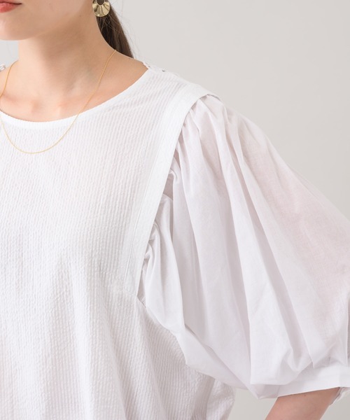 ROSIEE（ロージー）の「ROSIEE バックレースシアースリーブブラウス（シャツ/ブラウス・レディース・ブラック/ホワイト・FREE）」の14枚目の写真