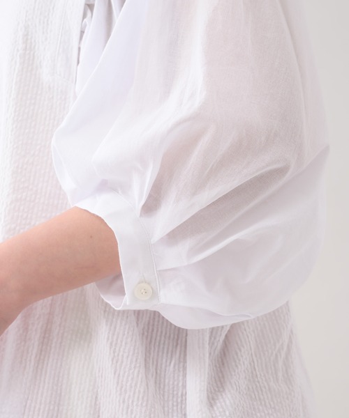 ROSIEE（ロージー）の「ROSIEE バックレースシアースリーブブラウス（シャツ/ブラウス・レディース・ブラック/ホワイト・FREE）」の17枚目の写真