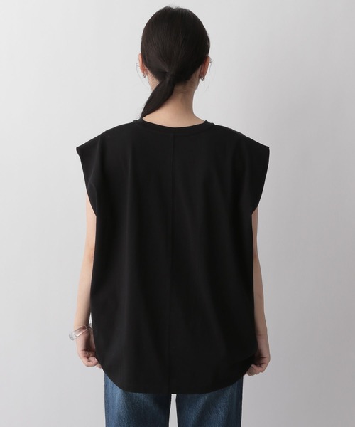 LOWRYS FARM（ローリーズファーム）の「タックコクーンノースリーブ　346351（Tシャツ/カットソー・レディース・ホワイト/ブラック/グリーン・FREE）」の9枚目の写真