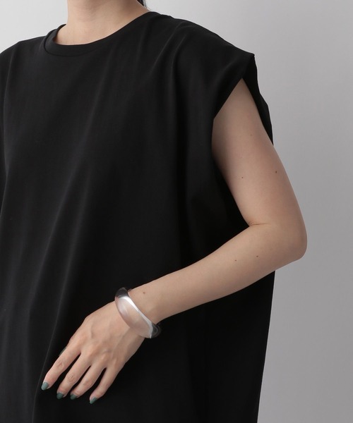 LOWRYS FARM（ローリーズファーム）の「タックコクーンノースリーブ　346351（Tシャツ/カットソー・レディース・ホワイト/ブラック/グリーン・FREE）」の11枚目の写真