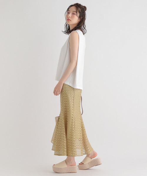 Andemiu（アンデミュウ）の「シルケットスムースカットソー348140（Tシャツ/カットソー・レディース・ホワイト/ブルー/ブラック/パープル・FREE）」の14枚目の写真