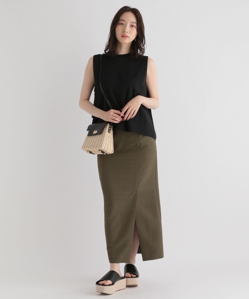 Andemiu（アンデミュウ）の「シルケットスムースカットソー348140（Tシャツ/カットソー・レディース・ホワイト/ブルー/ブラック/パープル・FREE）」の8枚目の写真