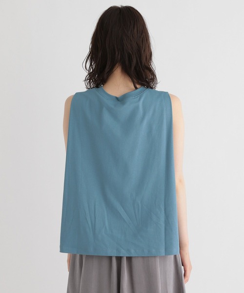 Andemiu（アンデミュウ）の「シルケットスムースカットソー348140（Tシャツ/カットソー・レディース・ホワイト/ブルー/ブラック/パープル・FREE）」の16枚目の写真