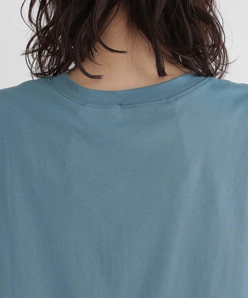 Andemiu（アンデミュウ）の「シルケットスムースカットソー348140（Tシャツ/カットソー・レディース・ホワイト/ブルー/ブラック/パープル・FREE）」の17枚目の写真