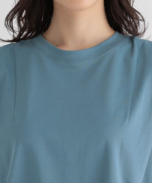 Andemiu（アンデミュウ）の「シルケットスムースカットソー348140（Tシャツ/カットソー・レディース・ホワイト/ブルー/ブラック/パープル・FREE）」の22枚目の写真