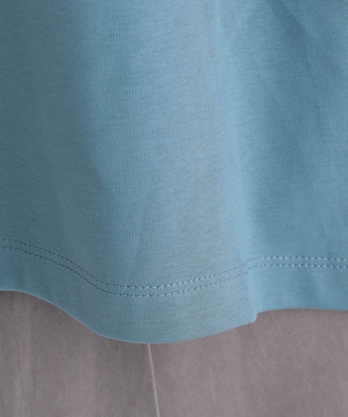 Andemiu（アンデミュウ）の「シルケットスムースカットソー348140（Tシャツ/カットソー・レディース・ホワイト/ブルー/ブラック/パープル・FREE）」の11枚目の写真