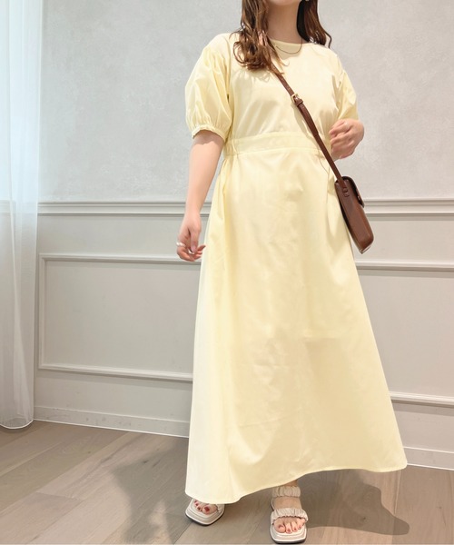 apres jour(アプレジュール)の「パフスリーブワンピース【ZOZOTOWN限定アイテム】(ワンピース・レディース・ブラック/オフホワイト/ライトイエロー・フリー/X-LARGE)」の3枚目の写真