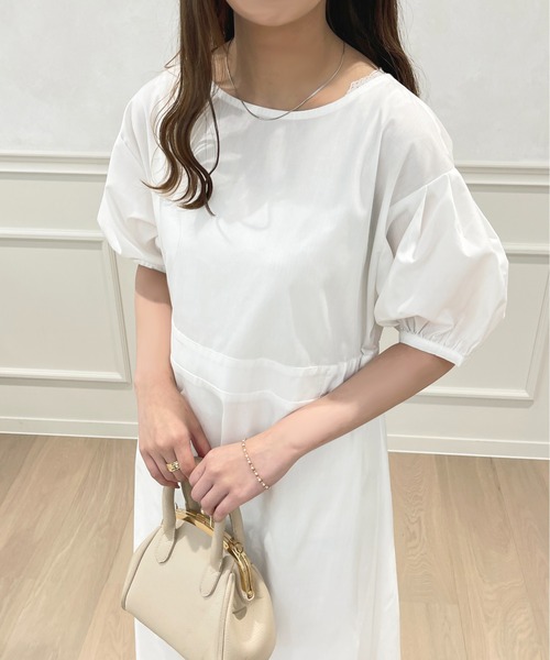 apres jour(アプレジュール)の「パフスリーブワンピース【ZOZOTOWN限定アイテム】(ワンピース・レディース・ブラック/オフホワイト/ライトイエロー・フリー/X-LARGE)」の11枚目の写真