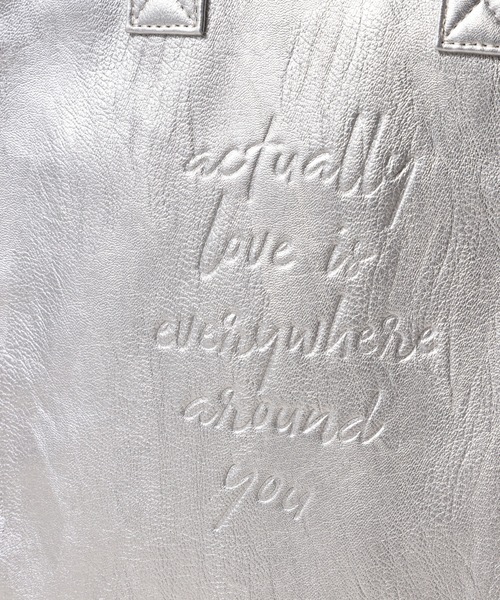 Actually(アクチュアリー)の「ウォッシャブル トートバッグ 手洗い可能(ハンドバッグ・レディース・ブラック/シルバー・フリー)」の14枚目の写真