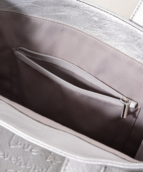Actually(アクチュアリー)の「ウォッシャブル トートバッグ 手洗い可能(ハンドバッグ・レディース・ブラック/シルバー・フリー)」の17枚目の写真