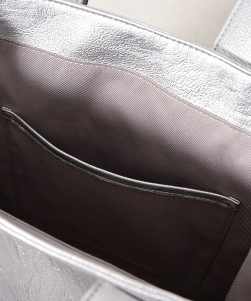 Actually(アクチュアリー)の「ウォッシャブル トートバッグ 手洗い可能(ハンドバッグ・レディース・ブラック/シルバー・フリー)」の18枚目の写真