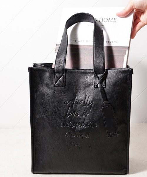 Actually(アクチュアリー)の「ウォッシャブル トートバッグ 手洗い可能(ハンドバッグ・レディース・ブラック/シルバー・フリー)」の19枚目の写真