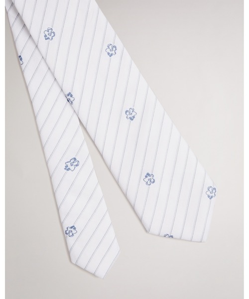 Ted Baker(テッドベーカー)の「TREIGG ネクタイ(マグノリア ストライプ)(ネクタイ・メンズ・ホワイト・O/S)」の3枚目の写真