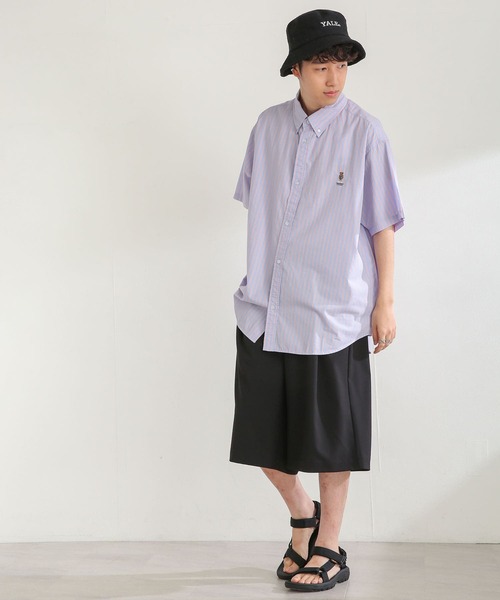 SENSE OF PLACE by URBAN RESEARCH(センスオブプレイスバイアーバンリサーチ)の「『別注』テディベアストライプシャツ B(シャツ/ブラウス・メンズ・オレンジ/ブルー・MEDIUM/LARGE)」の18枚目の写真