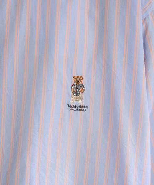 SENSE OF PLACE by URBAN RESEARCH(センスオブプレイスバイアーバンリサーチ)の「『別注』テディベアストライプシャツ B(シャツ/ブラウス・メンズ・オレンジ/ブルー・MEDIUM/LARGE)」の20枚目の写真