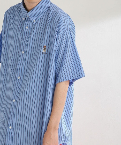 SENSE OF PLACE by URBAN RESEARCH(センスオブプレイスバイアーバンリサーチ)の「『別注』テディベアストライプシャツ B(シャツ/ブラウス・メンズ・オレンジ/ブルー・MEDIUM/LARGE)」の21枚目の写真