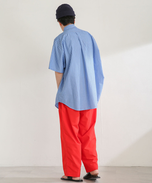 SENSE OF PLACE by URBAN RESEARCH(センスオブプレイスバイアーバンリサーチ)の「『別注』テディベアストライプシャツ B(シャツ/ブラウス・メンズ・オレンジ/ブルー・MEDIUM/LARGE)」の8枚目の写真