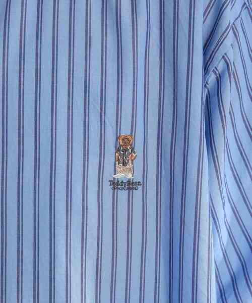 SENSE OF PLACE by URBAN RESEARCH(センスオブプレイスバイアーバンリサーチ)の「『別注』テディベアストライプシャツ B(シャツ/ブラウス・メンズ・オレンジ/ブルー・MEDIUM/LARGE)」の9枚目の写真