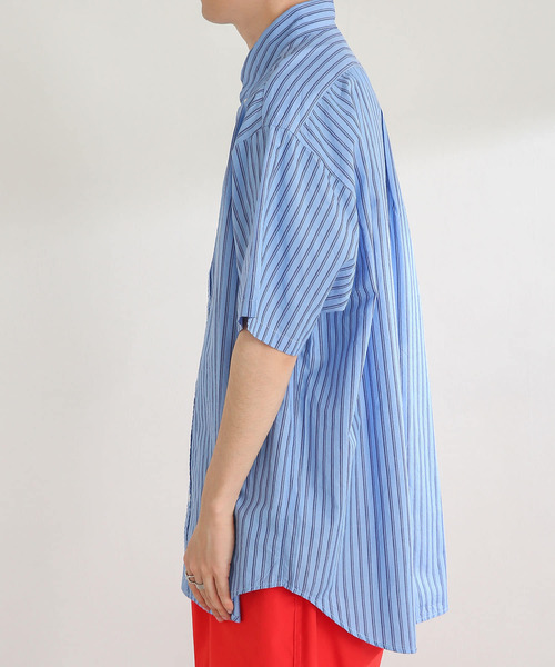 SENSE OF PLACE by URBAN RESEARCH(センスオブプレイスバイアーバンリサーチ)の「『別注』テディベアストライプシャツ B(シャツ/ブラウス・メンズ・オレンジ/ブルー・MEDIUM/LARGE)」の11枚目の写真