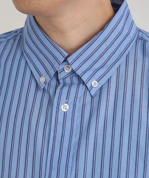 SENSE OF PLACE by URBAN RESEARCH(センスオブプレイスバイアーバンリサーチ)の「『別注』テディベアストライプシャツ B(シャツ/ブラウス・メンズ・オレンジ/ブルー・MEDIUM/LARGE)」の13枚目の写真