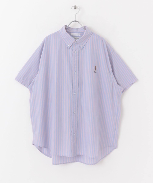 SENSE OF PLACE by URBAN RESEARCH(センスオブプレイスバイアーバンリサーチ)の「『別注』テディベアストライプシャツ B(シャツ/ブラウス・メンズ・オレンジ/ブルー・MEDIUM/LARGE)」の14枚目の写真