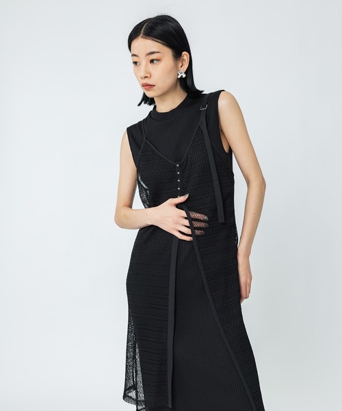 ユナイテッドトウキョウ　バッククロスキャミワンピ　ワンピース　ブラック UNITED TOKYO（ユナイテッドトウキョウ）の「バッククロスキャミ