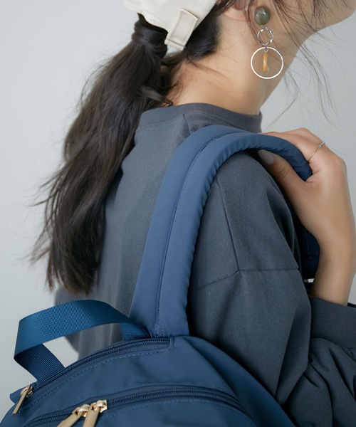 Fashion Letter（ファッションレター）の「9ポケットリュックサック（バックパック/リュック・レディース・ブラック/ベージュ/グレー/ブルー・FREE）」の10枚目の写真