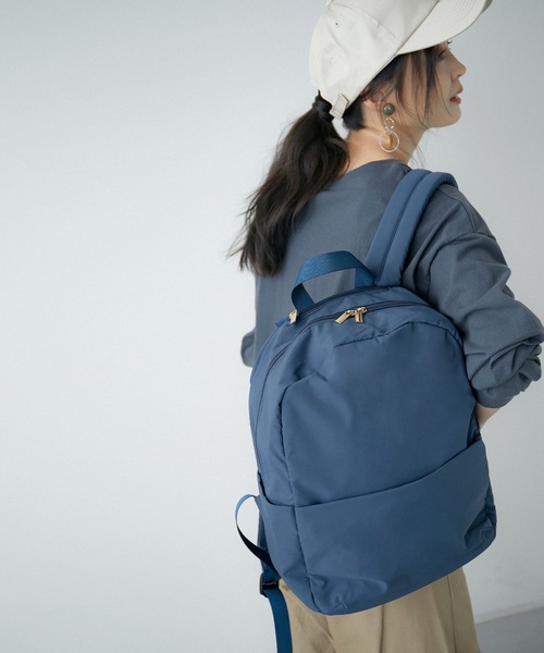 Fashion Letter（ファッションレター）の「9ポケットリュックサック（バックパック/リュック・レディース・ブラック/ベージュ/グレー/ブルー・FREE）」の12枚目の写真